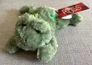 Russ Bits O'clover Irish Ireland Frog Shamrock Stuffed beanie Plush TAGS
