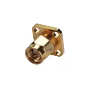 5x SMA Male 4hole panel mount Plug solder terminal Connector Straight Goldplated