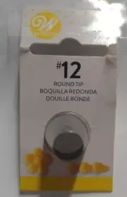 Wilton Piping Tips Round Tip #12 Stainless Steel Stock # 418-12 Reusable