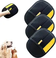 Electrostatic Pet Hair Removal Gloves, Reusable Cat & Dog Hair Remover for Couch, Furniture, Carpet, Car Seat, Pets Double Sided Grooming Glove for Shedding,3pcs