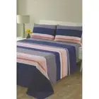 4 Piece Printed Bed Sheets Set MultiColor Striped Houndstooth Hotel Quality Lu