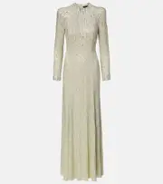 [Jenny Packham] Jenny Packham Aurora sequined gown AU 14 green