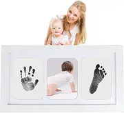 Baby Handprints and Paw Keepsake, Baby Paw Photo Frame - Handprint Paw Keepsake Ornament Kit - Handprint Paw Keepsake Ornament Kit, Kids Room Picture Frame, Handprint Kit for Girls, Boys,