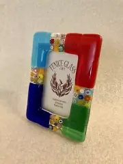 Murano Glass Millefiori FENICE Photo Picture Frame Flowers Made in Italy