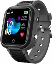 Kids Watch with Smart Bluetooth Calling, Video Chat, GPS, Camera, Alarm, and Water Proof Design for Children，LT21 4G Reloj para Niños (Black)