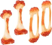 Yardwe 4pcs Simulated Bone Model Fake Food Model Chicken Bone Model Fake Fried Chicken Bone Artificial Fried Chicken Bone Simulated Chicken Wings Fake Food Props Simulation Food Model