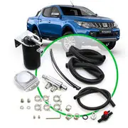 SAAS Oil Catch Can Kit - Suits Triton MQ 2.4L 2015, Black, ST3103-1014