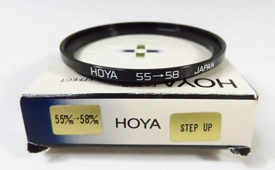 Hoya 55mm To 58mm Step up Ring - NEW IN THE BOX / #3001