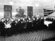 Red Cliffs Victoria 1938 - Club members at a victory celebration d- Old Photo