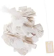 jojofuny 500Pcs Hanging Price Tags for Jewelry Clothing Writable Display Labels with String Sturdy Paper Material for Retail Use Stock Management Easy Installation