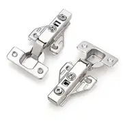 Full Overlay Soft Close Clip On Face Frame Mounting Cabinet Hinges, Nickel 3