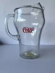 Vintage Coca-Cola Coke Glass Pitcher 9 inches