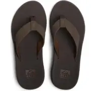 Mens Reef Phantom II Dark Brown Flip Flops Sandals Size 8 or 9 Arch Support NWT