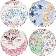 Wedgwood Butterfly Bloom Set of 4 Plates 20cm, Multicoloured