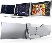 Trion Portable Monitor Extender for Laptop Full HD Foldable Dual Screen 15.6 inches - Grey (1 Year AU Warranty)