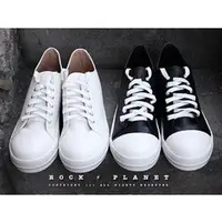 在飛比找PChome商店街優惠-KOREALINE韓國進口 搖滾星球 皮革低筒帆布鞋 RIC
