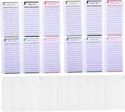 HONMEET 24Pcs Binder Inserts with Clear Zipper Folders Loose Leaf Sheets for Organizing Cash Invoices Bills PVC for Home Office Use