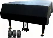 [PCLOOV] Grand Piano Cover-Elegant Black Appearance-Waterproof, Dustproof, Sunscreen and Scratch Proof -Baby Grand Piano Cover（62.9in/160cm）