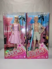Barbie Movie Barbie & Ken Gingham Dress & Stripe Set Dolls 2024 MATTEL☆NRFB NEW