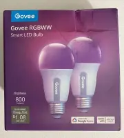 Govee Smart Light Bulbs WiFi & Bluetooth Color Changing Music Sync 9W Alexa E26