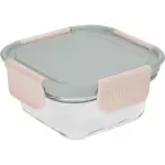 【KITCHENCRAFT】玻璃密封保鮮盒 灰粉300ML(收納盒 環保餐盒 便當盒 野餐)