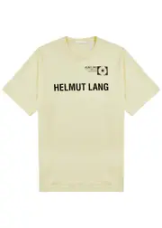 Helmut Lang Printed Cotton T-shirt - Yellow - M M