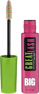 Maybelline Great Lash BIG Washable Mascara, Volumizing, Thickening, Lengthening Mascara, Brownish Black, 1 Count