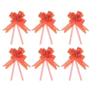 100Pcs 8" Pull Bows Ribbon Gift Wrapping String Decorative Bow Tie Red