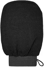 1pcs Exfoliating Mitt,Exfoliating Gloves，Body and Face Scrub, Remove Dead Skins and Impurities,Viscose Silk Material Exfoliating Glove for for Bath, Smoother and Healthier Skin (BLACK)