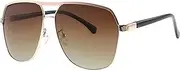 [LEE COOPER] Men's Polarized Double Bridge Square Sunglasses