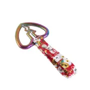 Car Accs JDM Broken Heart TSURIKAWA Neo Chrome Ring Red Cats Nylon Handle Strap