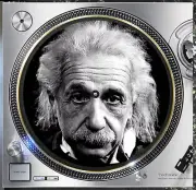 Albert Einstein #2 Genius Slipmat Turntable 12" LP Record Player, DJ Audiophile