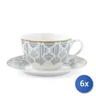6x Cups Tea H&h Osaka New Bone China Dishes And Decorum Cc220