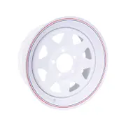 Sunrise Trailer 15" Sunraysia Steel Rim - Ford, White Powder Coated - WRF15P6