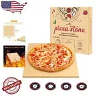 Versatile 16" x 16" Cordierite Pizza Stone with Scraper for Perfect Crusts
