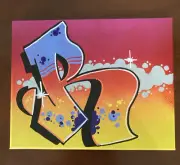 Graffiti “R” 8 x 10 Original Painted Canvas One Of A Kind