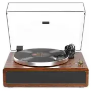 All-in-One Vintage Record Player High Fidelity Belt Drive Turntable for Vinyl...