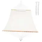 Lazy Daze 12 FT Sunbrella Quilted Double Hammock with Hardwood Spreader Cream