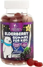 Elderberry Gummies for Kids Extra Strength Sambucus Nigra Gummy Vitamins - Tasty Natural Immune Support - Best Children's Herbal Supplements with Vitamin C and Zinc - 120 Gummies