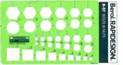 Berol Rapidesign Template - Bolts and Nuts - R-57
