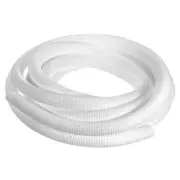 7/8 Inch x 25 Ft Split Wire Loom Tubing , Guard Convoluted Flex, White