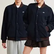 YONEX 24F/W Unisex Tennis Fleece Varsity Jacket Sports Casual Top NWT 245JJ008U