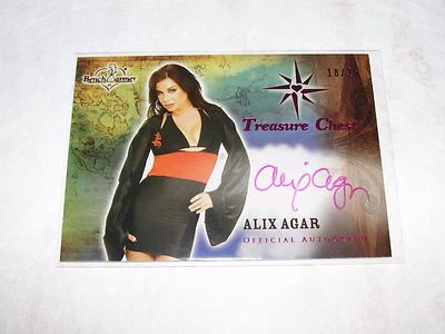 2015 Benchwarmer ALIX AGAR Treasure Chest #3 Pink Auto/25 PLAYBOY Vampires Dance