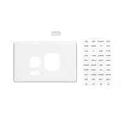 Clipsal Classic C2000 Series Plate Cover Single Powerpoint With Id White - C2015IC-WE