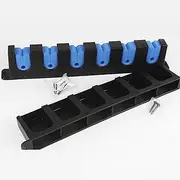 Vertical 6-Rod Rack Fishing Rod Rack Set Wall-Mounted Fishing Holder for Garage and Boat Blue