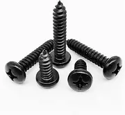 5/10/20/50pcs M3.5 M3.9 M4.2 M5 M5.5 M6.3 Black 304 Stainless Steel Cross Pan Round Head Self Tapping Screw Wood Screw (Color : 30mm_5pcs M6.3)