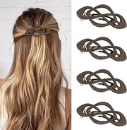 Amariver Hair Barrettes for Women 4packs Brown Hair Clips French Barrette Vintage HairClips f Stylish Accessories for Women Girls