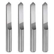 1/8" Shank 0.1mm Tip 90 Degree Solid Carbide Wood Engraving CNC Router Bit 4pcs