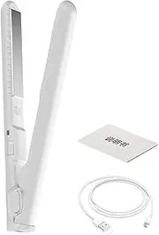 Travel Hair Straightener,Portable Hair Straightener, Cordless Curling Iron - USB Charging Curling Wand & Flat Iron Hair Tool for Short and Long Hair