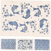 Gatuida Underglaze Pottery Decals 4 Pack Transfer Decal Sheets Beautiful Clay Transfer Paper